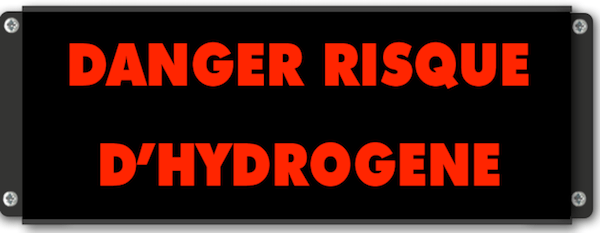 Signalisation lumineuse Danger Risque d'Hydrogène