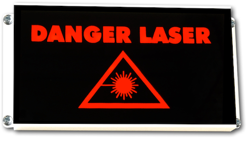 pictogramme lumineux danger laser