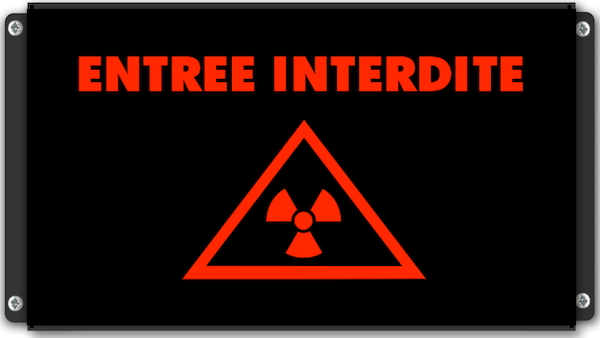 Entrée interdite rayons X